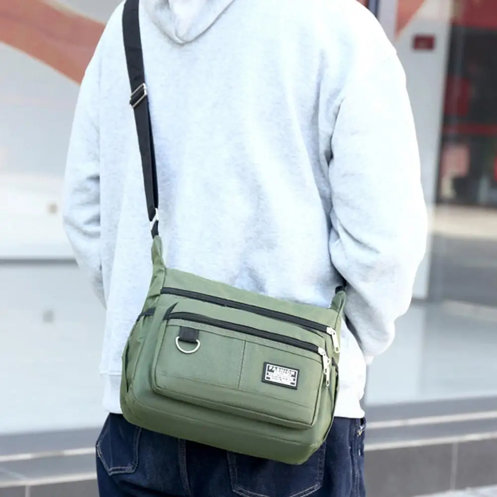 Mens Crossbody Bag Single Shoulder Bags Big Capacity Multi-Pockets Storage Bag Fashion Handbag Business Crossbody Bags