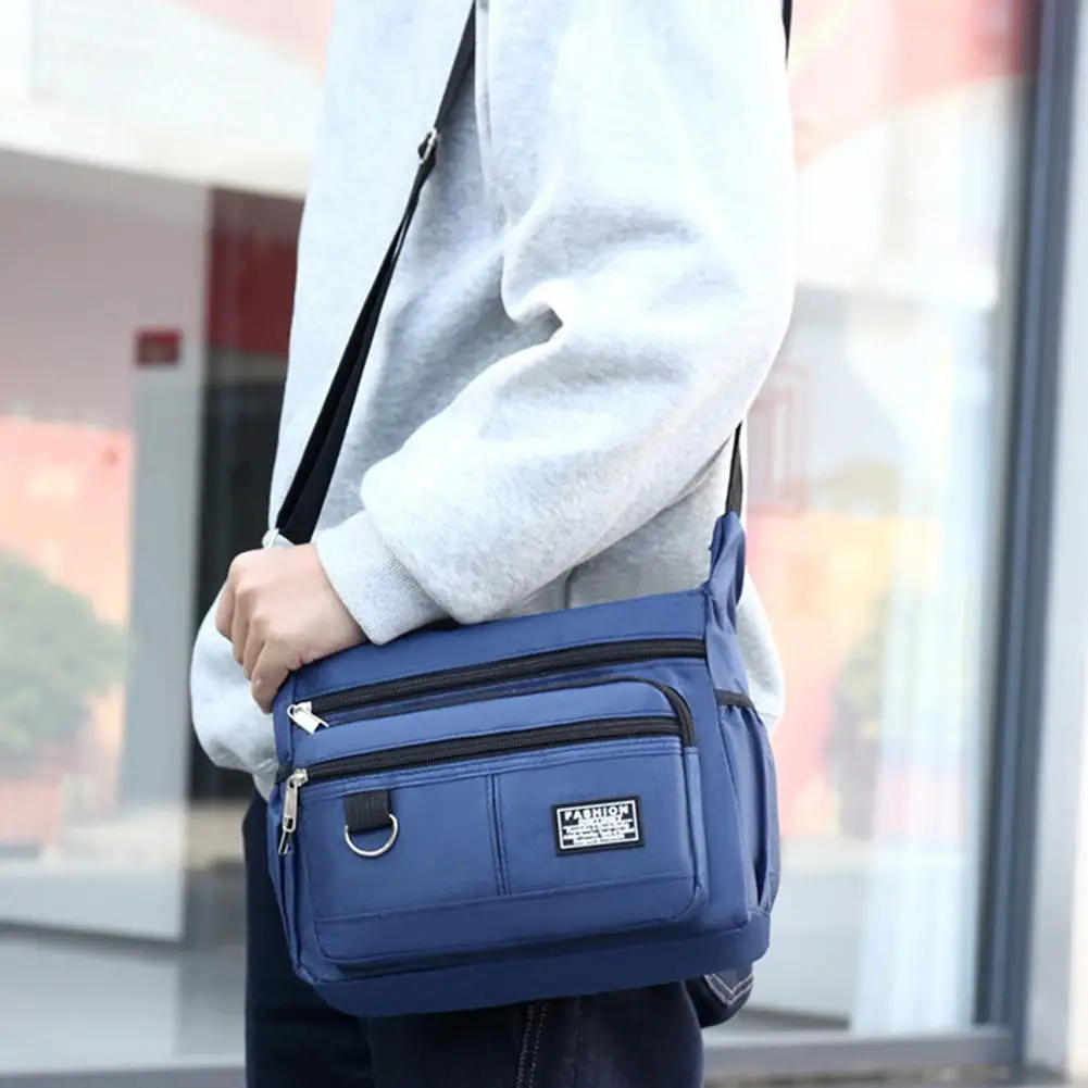 Mens Crossbody Bag Single Shoulder Bags Big Capacity Multi-Pockets Storage Bag Fashion Handbag Business Crossbody Bags
