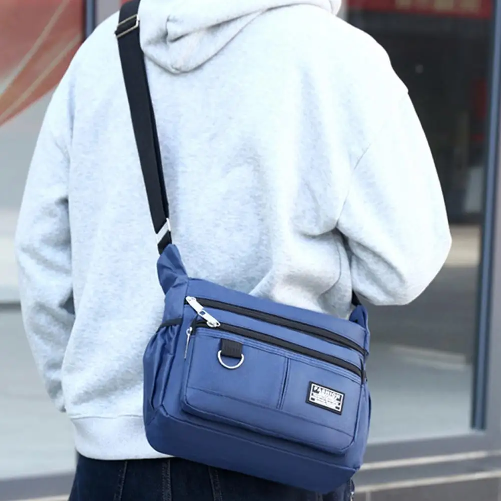 Mens Crossbody Bag Single Shoulder Bags Big Capacity Multi-Pockets Storage Bag Fashion Handbag Business Crossbody Bags