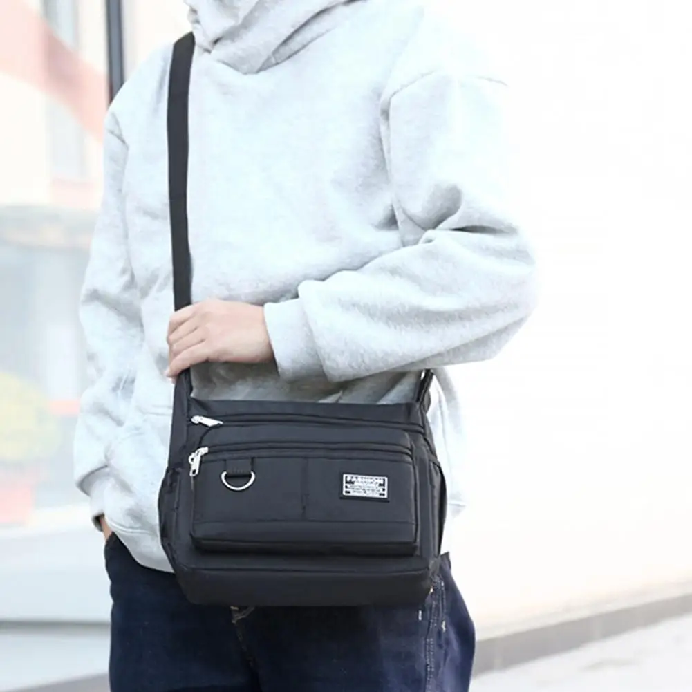 Mens Crossbody Bag Single Shoulder Bags Big Capacity Multi-Pockets Storage Bag Fashion Handbag Business Crossbody Bags