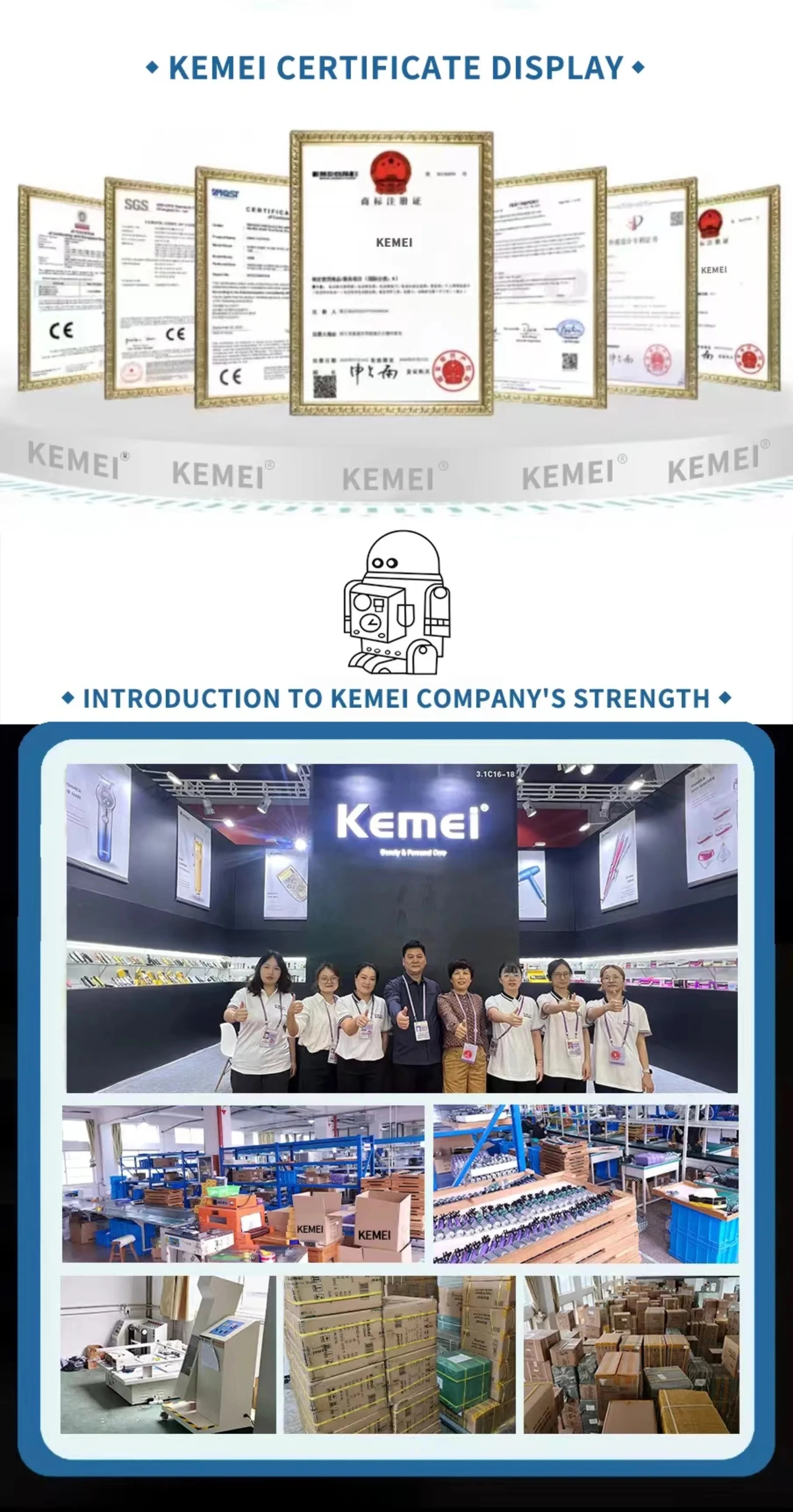 Kemei KM-5898 Wholesale 11 IN 1 Grooming Kit for Hair Salon mens washable and rechargeable hair trimmer