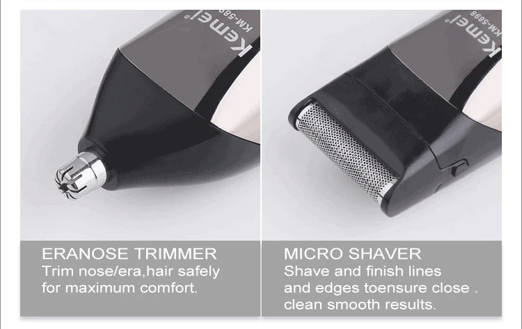Kemei KM-5898 Wholesale 11 IN 1 Grooming Kit for Hair Salon mens washable and rechargeable hair trimmer