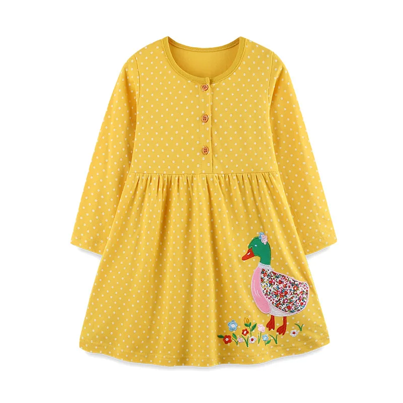 Jumping Meters 2-7T Princess Girls Dresses Bag Print Party Kids Girls Costume Autumn Winter Toddler Frocks Clothing