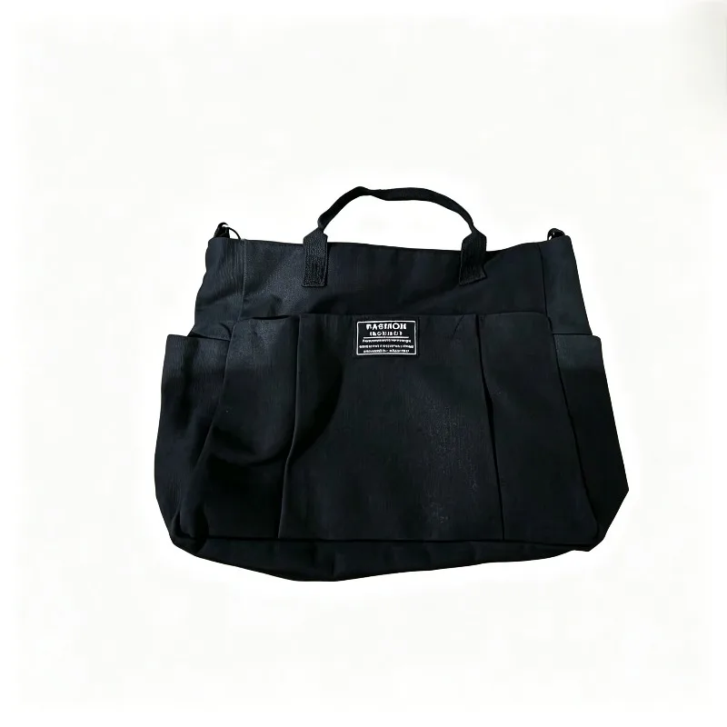 Large Canvas Tote Bag for Women, Minimalist Work Bag - Extra Wide Commuting Shopper, Durable Crossbody Shoulder Bag for School,