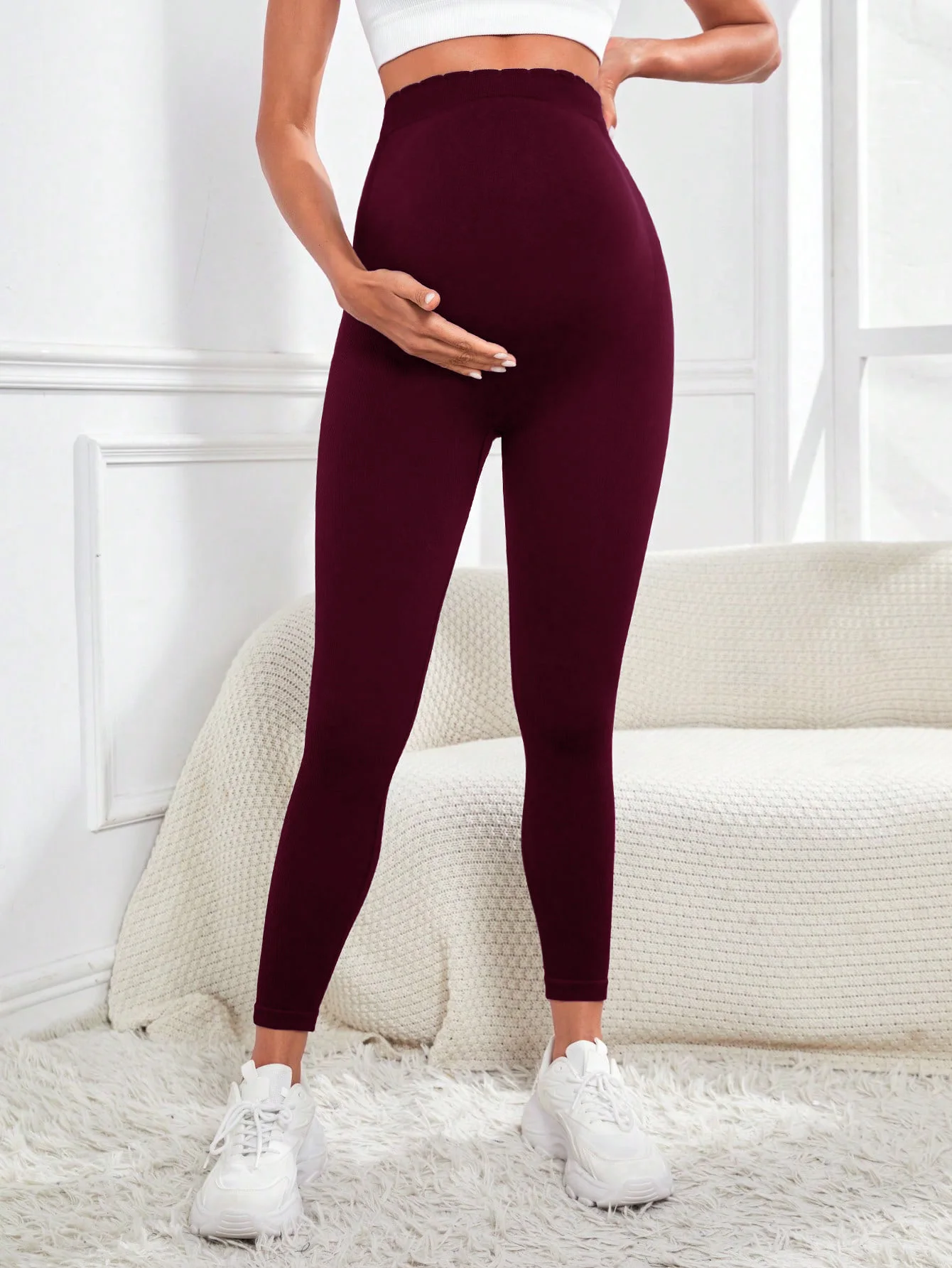 Maternity Leggings Over TheBelly Buttery Soft Pregnancy Workout Pants High Waisted Maternity Activewear for Women