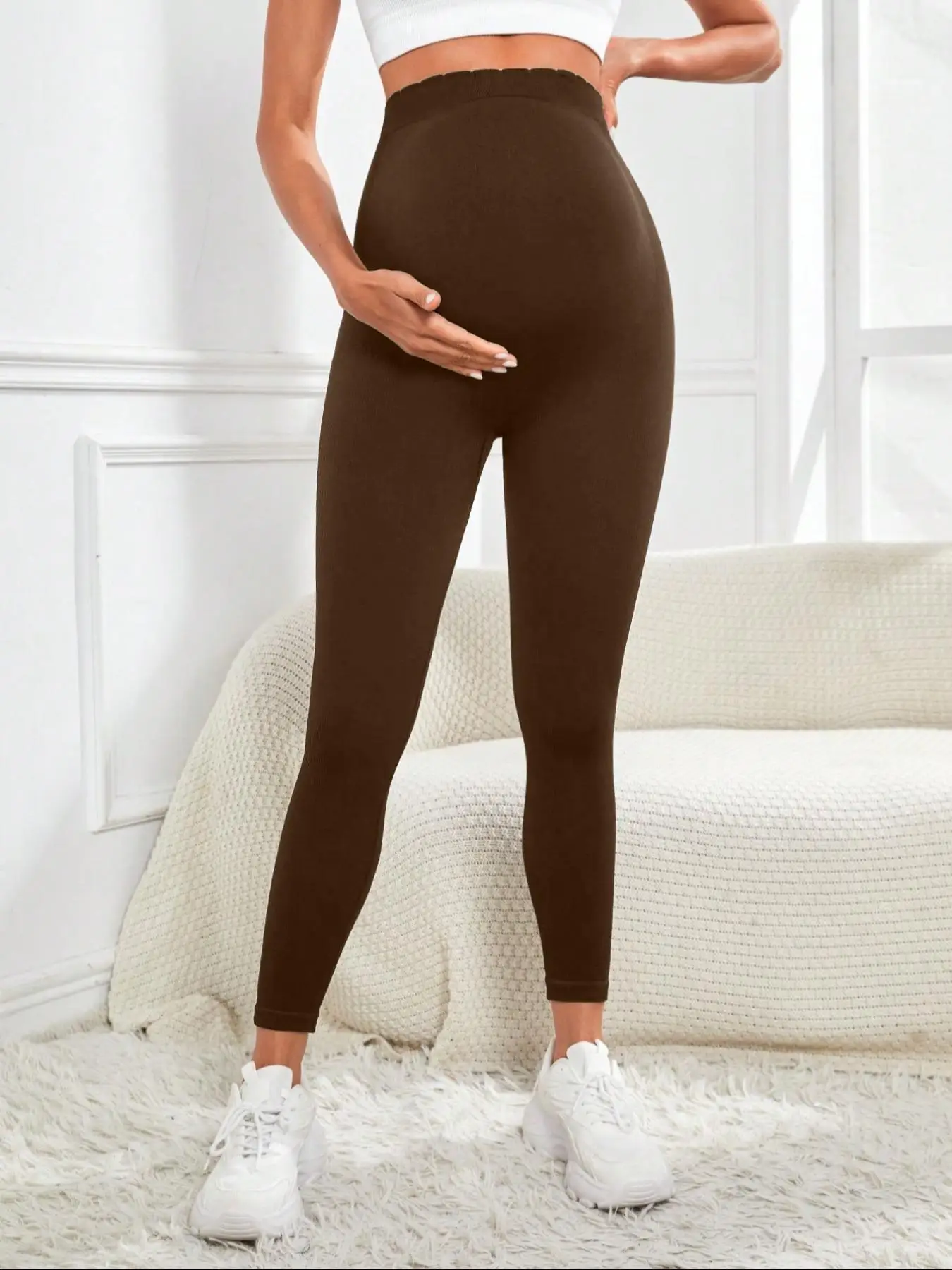 Maternity Leggings Over TheBelly Buttery Soft Pregnancy Workout Pants High Waisted Maternity Activewear for Women