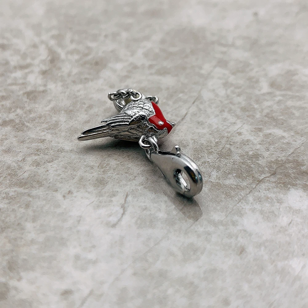 Red Robin Bird Dangle Charm For Women 925 Sterling Silver Cute Brand New Gift