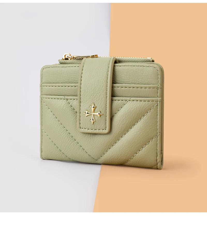 Baellerry New Short Simple Women Wallet High Quality Card Holder Buckle Zipper Coin Pocket Female Wallet Small Women's Card Bag