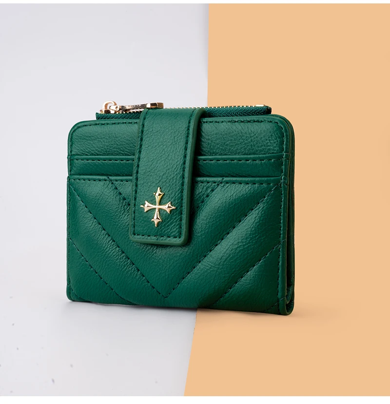 Baellerry New Short Simple Women Wallet High Quality Card Holder Buckle Zipper Coin Pocket Female Wallet Small Women's Card Bag
