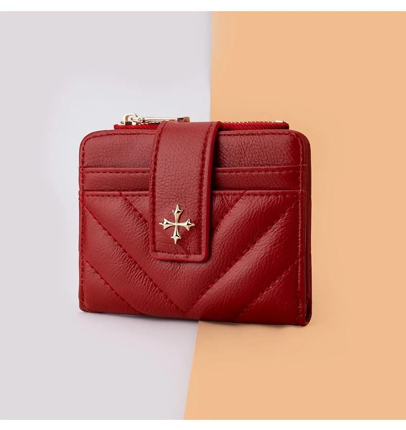 Baellerry New Short Simple Women Wallet High Quality Card Holder Buckle Zipper Coin Pocket Female Wallet Small Women's Card Bag
