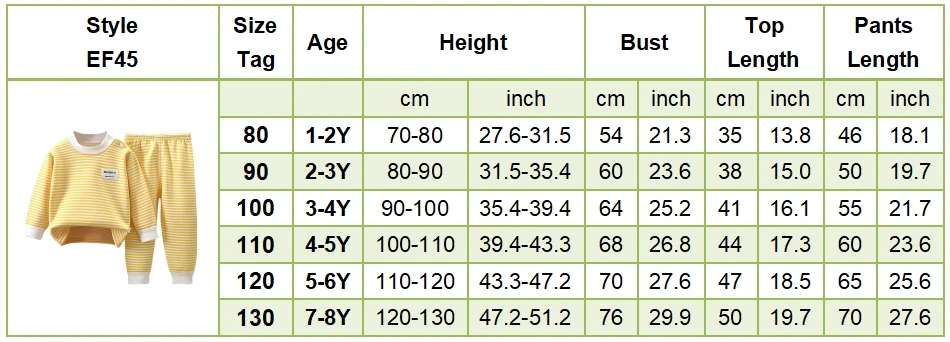 Baby Warm Clothing Set Fleece Lined Children Boys Girls Striped Underwear Sleepwear Set Ideal for Home Pajamas Autumn Winter