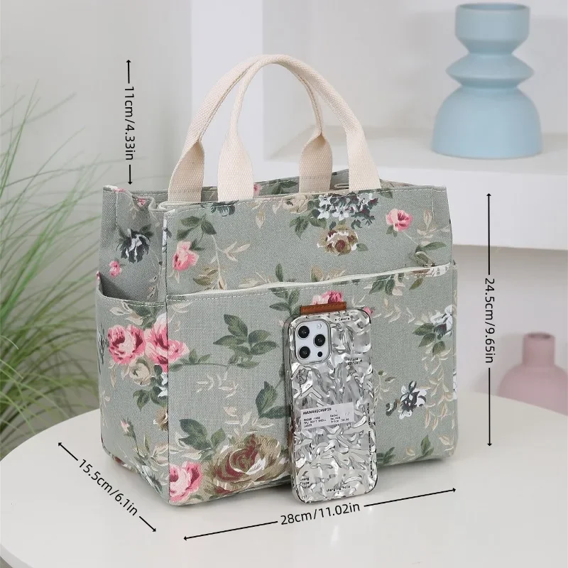 New Arrival Thick Knitted Jacquard Lunch Bag with Large Capacity, Featuring Aluminum Foil Insulation Layer and Zipper Closure