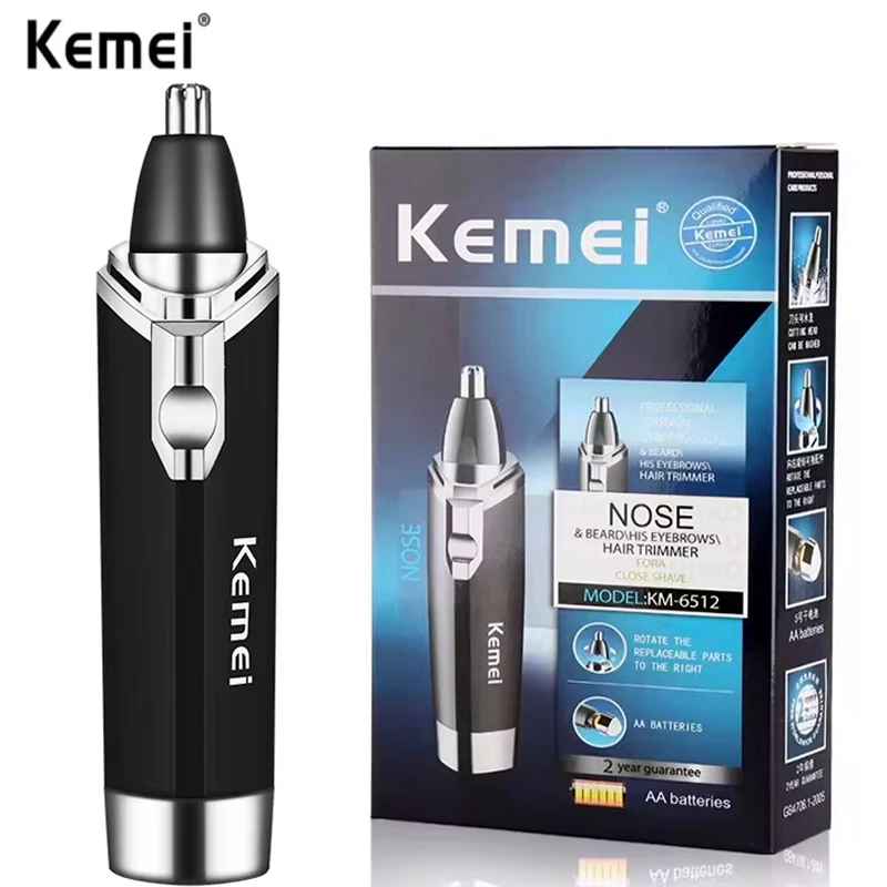 Kemei Nose Hair Trimmer Mens Beard Trimer Eyebrow Nose Trimmer for Nose and Ear Cleaner Professional Hair Removal Machine