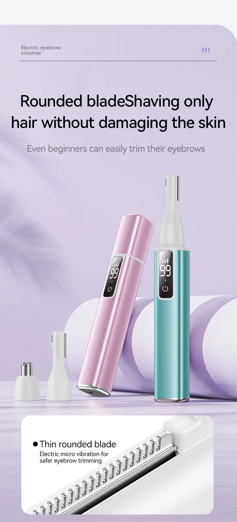 NEW Mijia Electric Ear Nose Hair Trimmer Rechargeable Type-C Fast Charging Portable Eyebrow Trimming Hair Trimmer For Nose