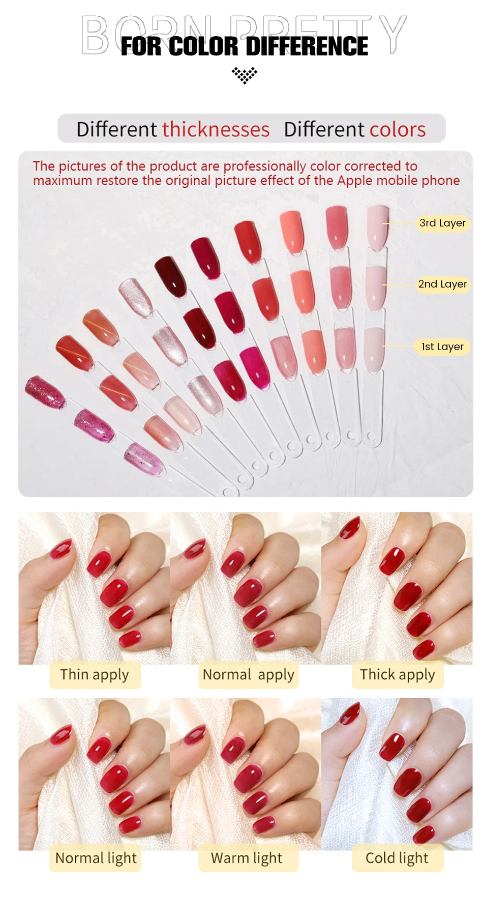 BORN PRETTY 250g Pure Black White Gel Nail Polish Semi Permanent Varnish Soak Off UV LED Nails Manicure