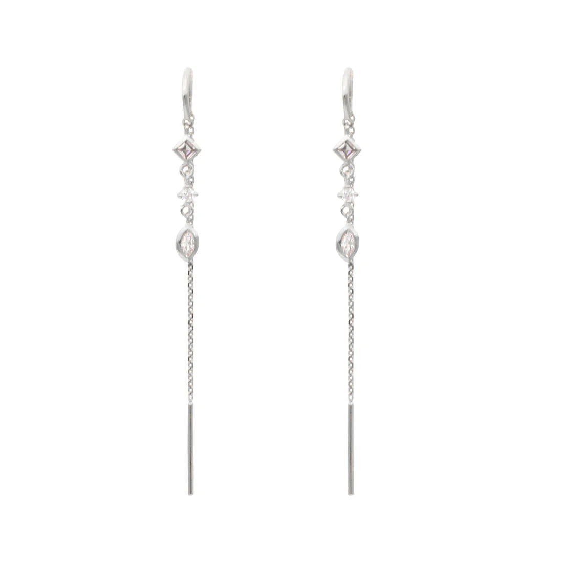 Crmya Chain Earrings for Women Gold-plated Zirconia Hoop Stud Dangle Earring Women Vacation and Party Jewelry Accessories