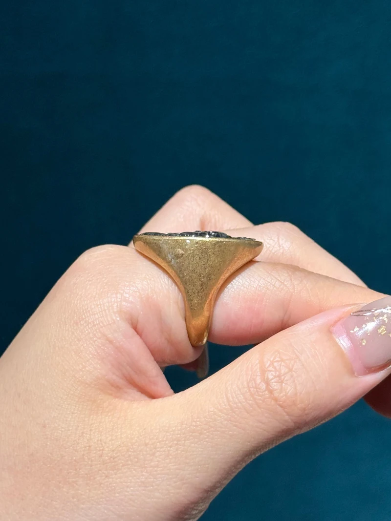 Vintage Beauty Portrait Antique Coin Engagement Ring For Woman Gold Color Accessories Luxury Dubai Indian Jewelry 2025 Trend
