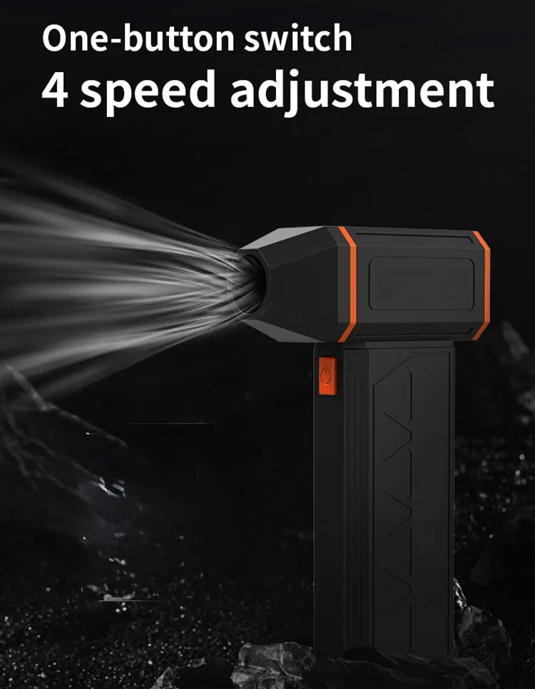 CROSSGUN Turbo Fan Rechargeable Cordless Duster Powerful Airflow Compact Design for Car Travel Outdoor Cleaning Long Standby