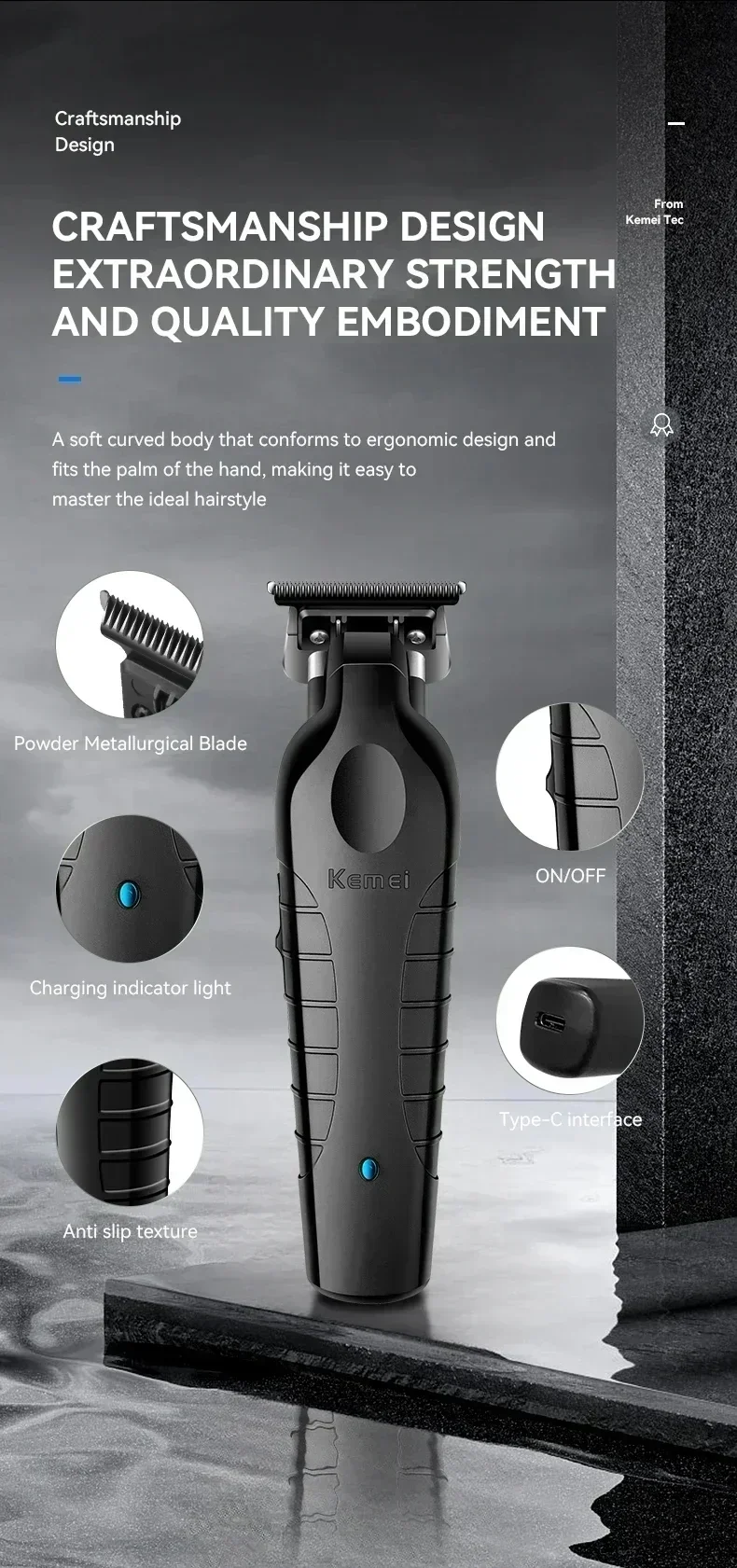 Kemei KM-2296 KM-2299 KM-T95 Professional Hair Clipper Kit or Blade Shaver Male Hair Cutting Machine Men’s Trimmer Machine