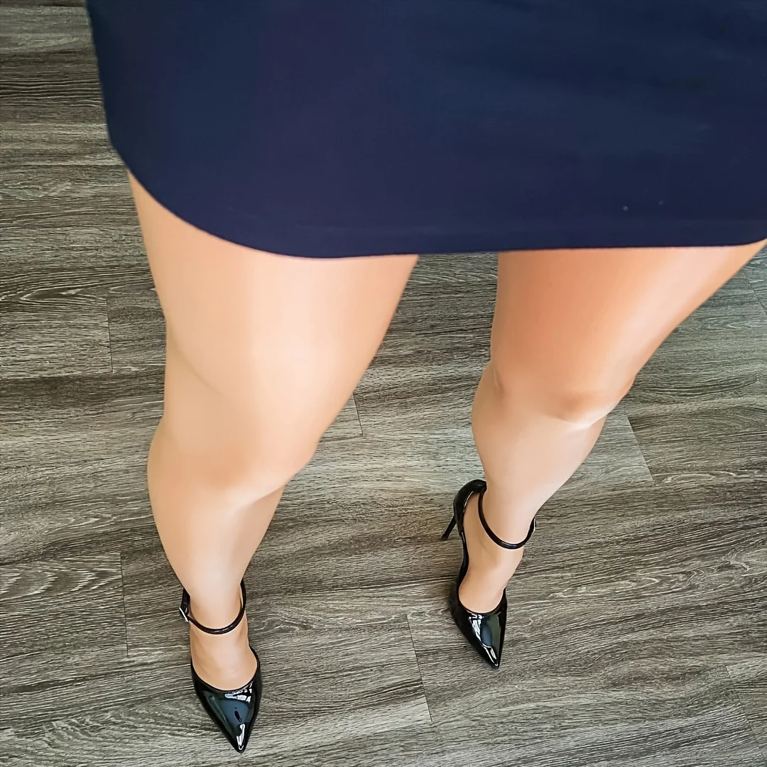 Luxury Oil Gloss Stockings for Women, Solid Color Pantyhose, Knit Thick Fabric, Back Seam, Elegant & Sexy
