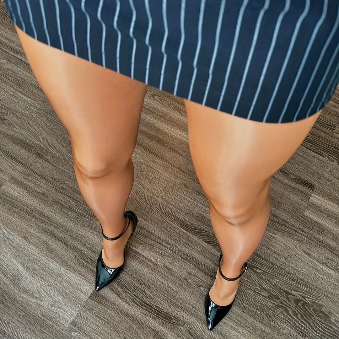 Luxury Oil Gloss Stockings for Women, Solid Color Pantyhose, Knit Thick Fabric, Back Seam, Elegant & Sexy