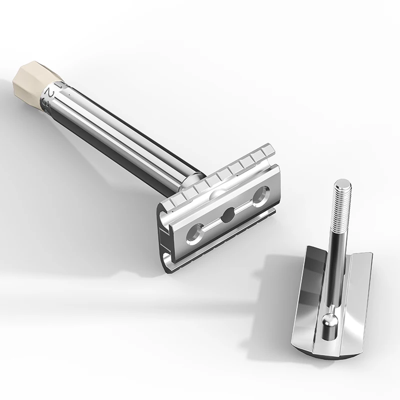 Minghi Safety Double Edge Razor 9-speed Adjustable Razors Classic Metal Tradision Design Shaver With 5 Blades