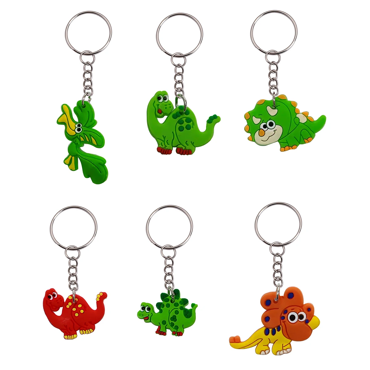 36pcs Cartoon Animal Key Chain, Mini Cute Dinosaur Keyring Classroom Prizes,ornament Purse Bag Handbag ,Birthday Party Favors