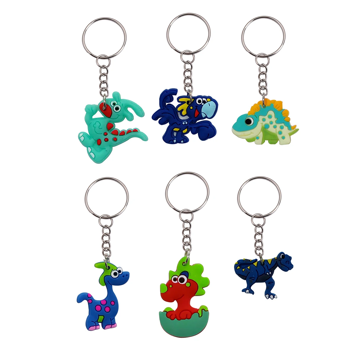 36pcs Cartoon Animal Key Chain, Mini Cute Dinosaur Keyring Classroom Prizes,ornament Purse Bag Handbag ,Birthday Party Favors