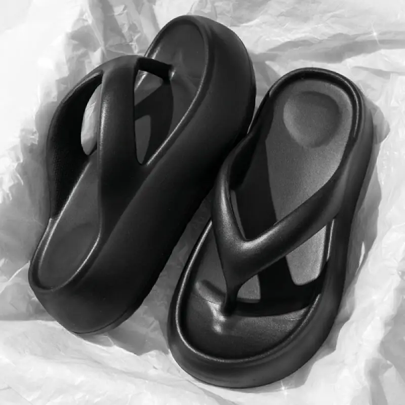 Popular Chunky Platform Clip Toe Sandals 2025 Women New Thick Bottom Slip On Silppers EVA Anti-odorant Sandalias De Mujer 5cm