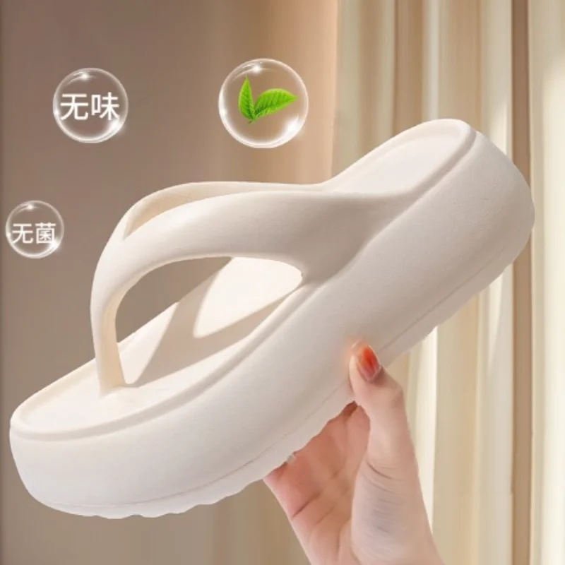 Popular Chunky Platform Clip Toe Sandals 2025 Women New Thick Bottom Slip On Silppers EVA Anti-odorant Sandalias De Mujer 5cm