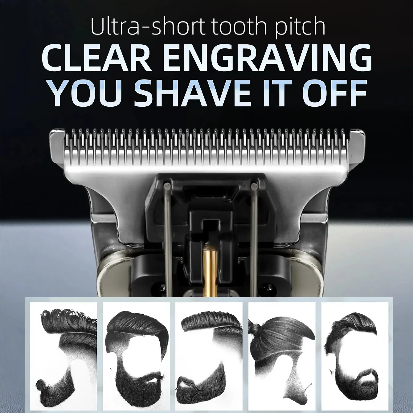 T9 Carving Hair Clipper Professional Hair Cutting Machine Barber Rechargeable Hair Trimmer Metal Haircut Machine Clipper for Men