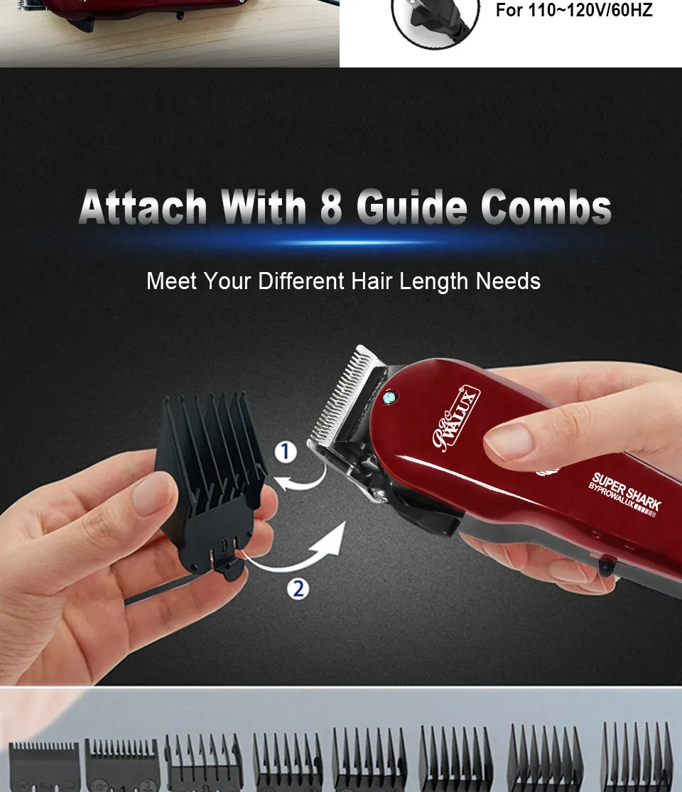 Adjustable Professional Corded Hair Clipper Hair Trimmer For Men 10W Electric Powerful Barber Shop Haircut Machine Tapering