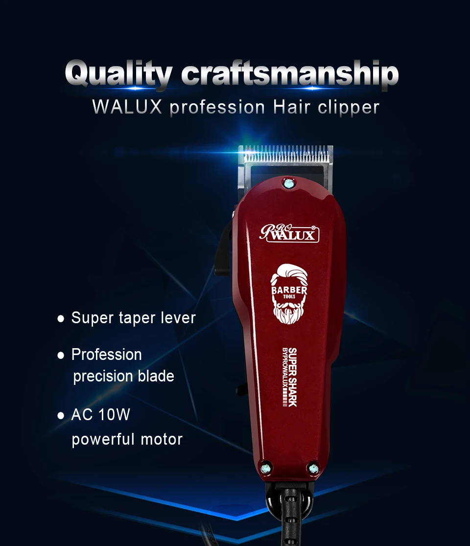 Adjustable Professional Corded Hair Clipper Hair Trimmer For Men 10W Electric Powerful Barber Shop Haircut Machine Tapering