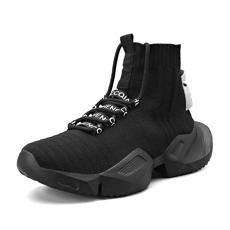 YRZL Men's High Top Mesh Sneakers Lightweight Breathable Fashion Casual Walking Shoes for Men Comfortable Running Shoes for Men