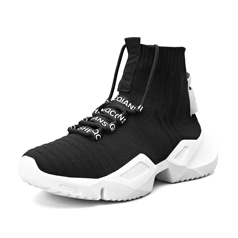 YRZL Men's High Top Mesh Sneakers Lightweight Breathable Fashion Casual Walking Shoes for Men Comfortable Running Shoes for Men
