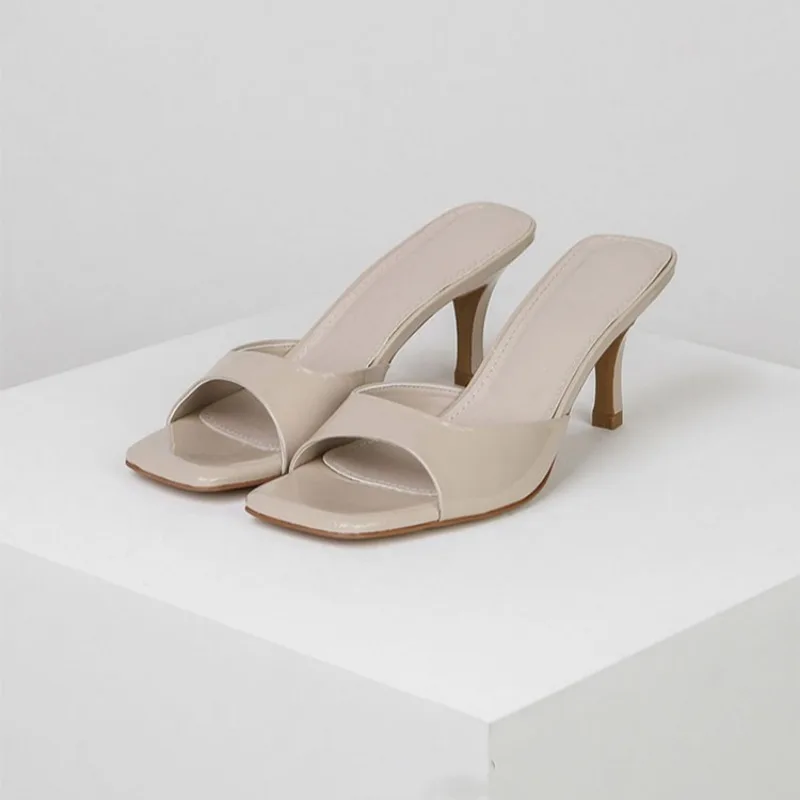2025 Trendy Women's High Heel Sandals Summer New Square Head Open Toe Women's Elegant Casual Comfortable High Heel Sandals
