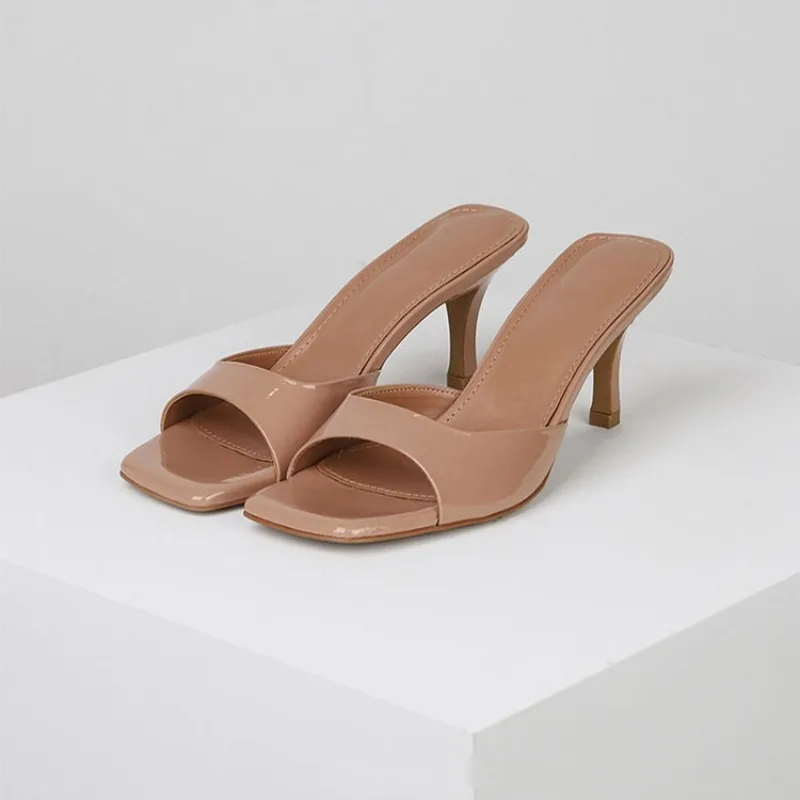 2025 Trendy Women's High Heel Sandals Summer New Square Head Open Toe Women's Elegant Casual Comfortable High Heel Sandals