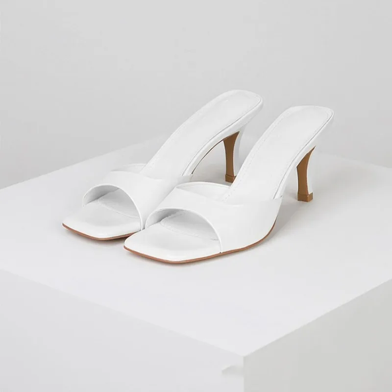 2025 Trendy Women's High Heel Sandals Summer New Square Head Open Toe Women's Elegant Casual Comfortable High Heel Sandals