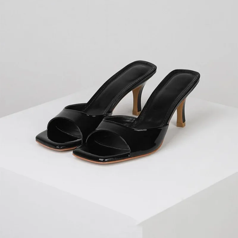 2025 Trendy Women's High Heel Sandals Summer New Square Head Open Toe Women's Elegant Casual Comfortable High Heel Sandals