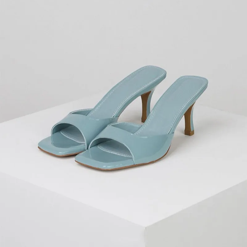 2025 Trendy Women's High Heel Sandals Summer New Square Head Open Toe Women's Elegant Casual Comfortable High Heel Sandals