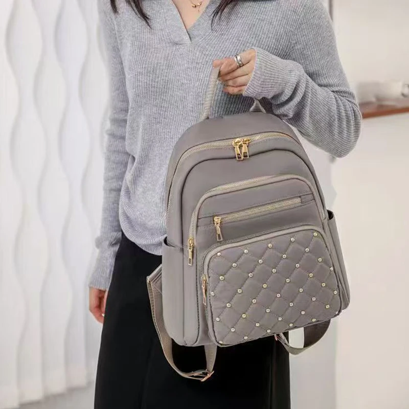 Travel Backpack, Double-Shoulder Bag, Fashionable Travel Schoolbag, Women's Large-Capacity Multi-Purpose Bag
