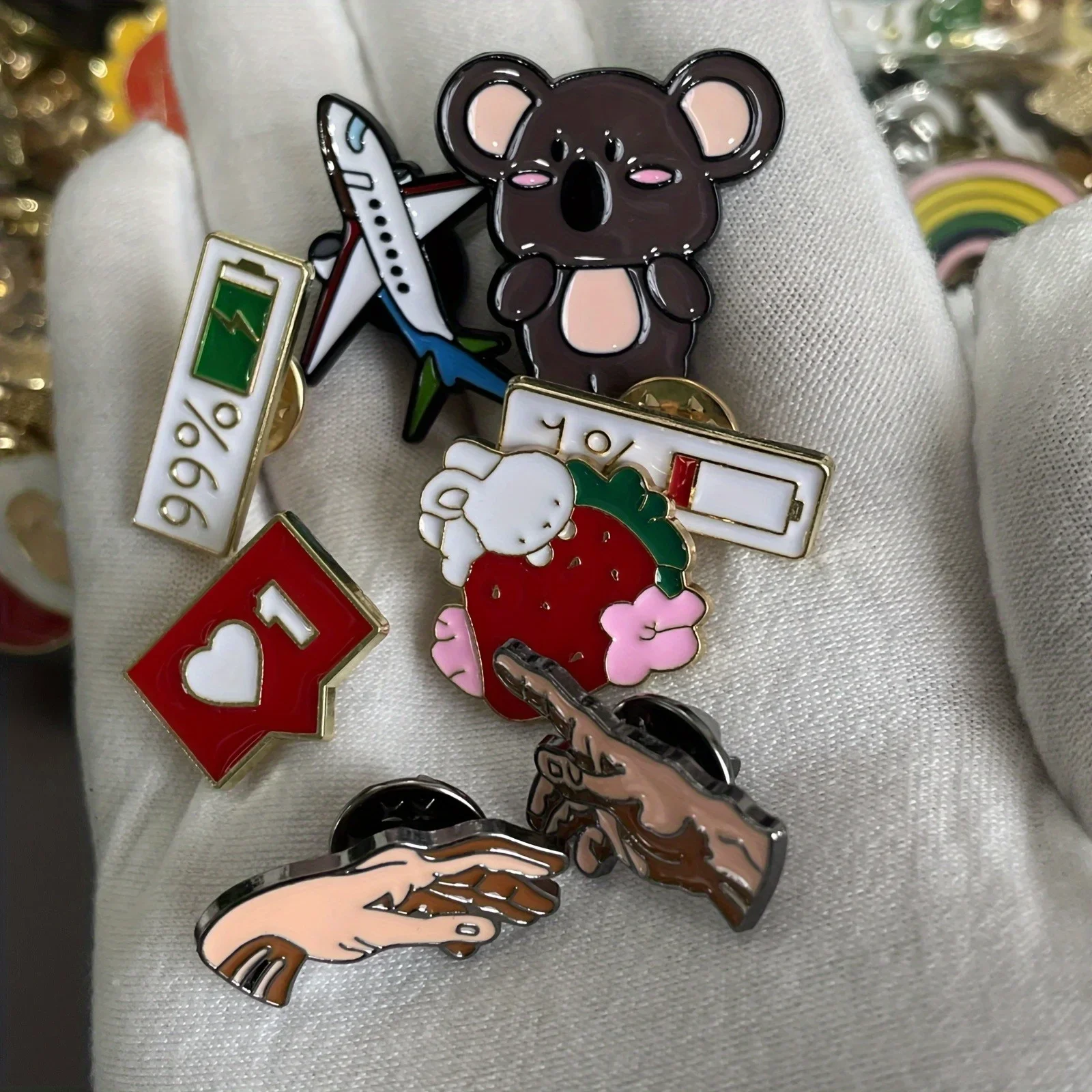 30pcs Cartoon Brooches Enamel Pins Retro Punk Dark Color Collar Corsage Shirt Hat Jacket Pin Badge Cartoon Bag Metal Pins Sets