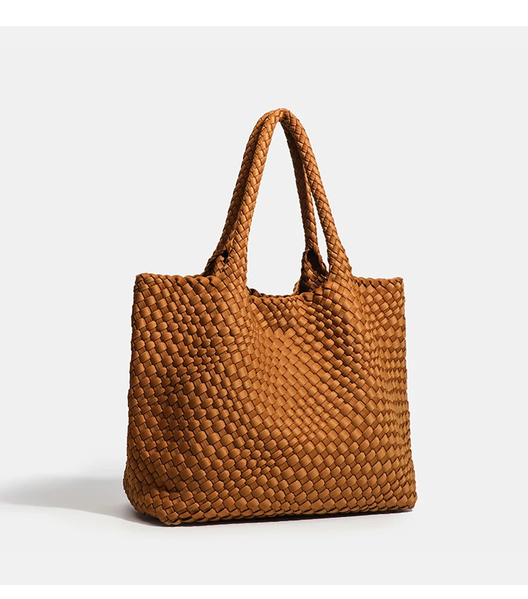 Large Size Women's Neoprene Tote Bag Fashion Hand-Woven Bag 2024 Hot Product with Large Volume for Stylish Storage