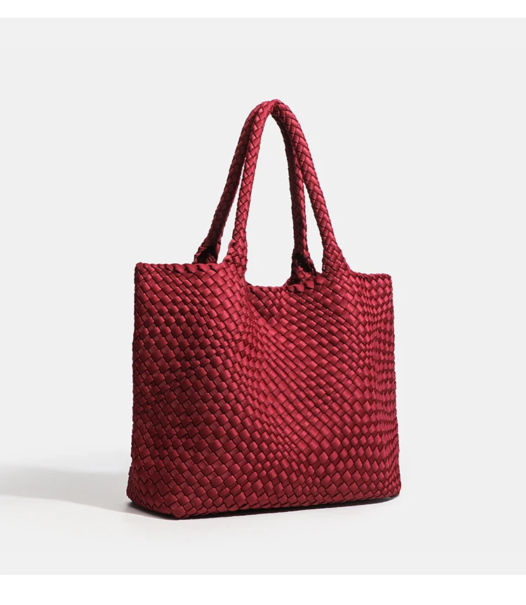 Large Size Women's Neoprene Tote Bag Fashion Hand-Woven Bag 2024 Hot Product with Large Volume for Stylish Storage