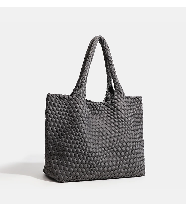 Large Size Women's Neoprene Tote Bag Fashion Hand-Woven Bag 2024 Hot Product with Large Volume for Stylish Storage