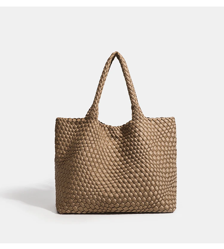 Large Size Women's Neoprene Tote Bag Fashion Hand-Woven Bag 2024 Hot Product with Large Volume for Stylish Storage