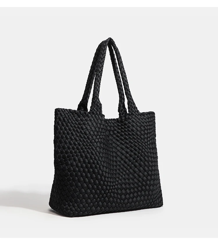 Large Size Women's Neoprene Tote Bag Fashion Hand-Woven Bag 2024 Hot Product with Large Volume for Stylish Storage
