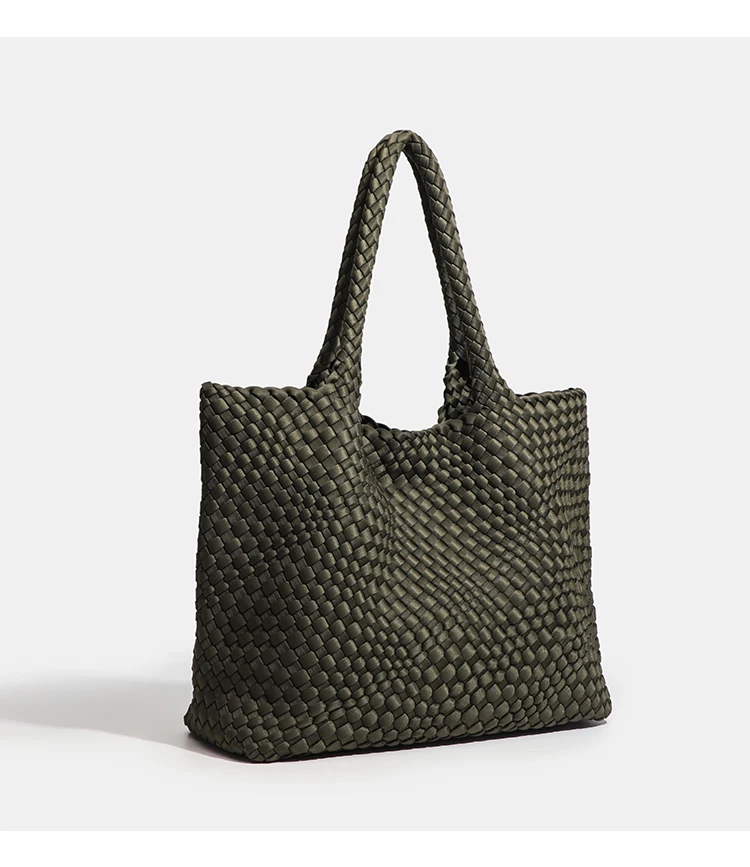Large Size Women's Neoprene Tote Bag Fashion Hand-Woven Bag 2024 Hot Product with Large Volume for Stylish Storage