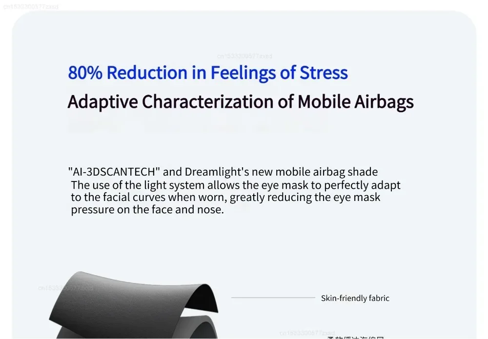 Dreamlight 3/4S Eye Mask Sleep 3D Stereoscopic Sleep Aid for Men Women Adult for Sleeping Block Out Light Travel Eye Mask