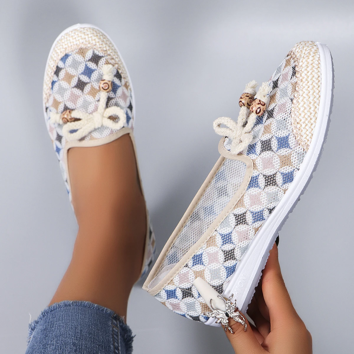 Women's summer breathable mesh flat shoes women's shoes casual sneakers shoes, clearance free shipping